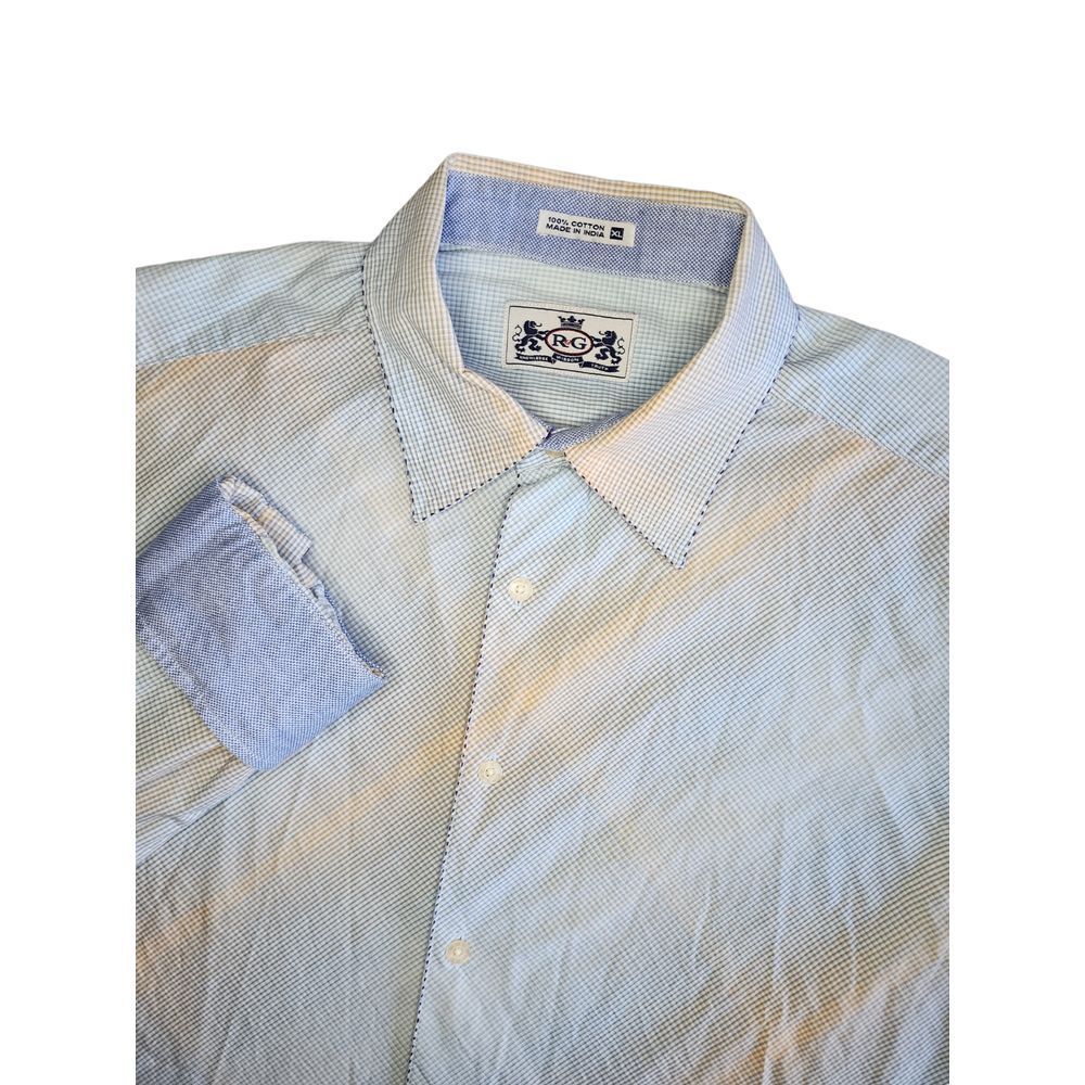 RG Robert Graham Mens XL Button Up Long Sleeve Flip‎ Cuff Fade Abstract Diamond
